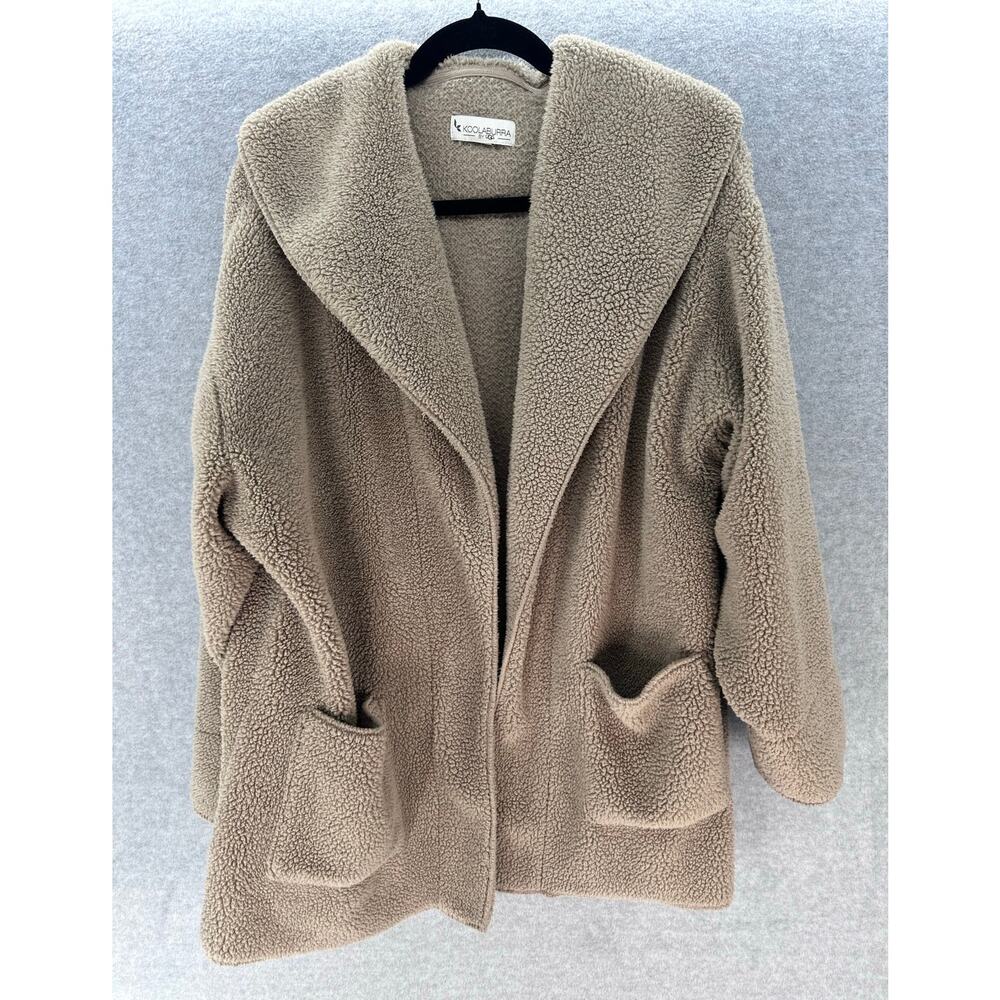 Koolabura by Ugg Women's sz XL Sherpa Style Fleece Cardigan Oversized Cozy Soft